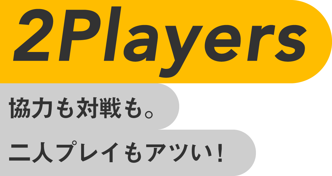 2Players 協力も対戦も。二人プレイもアツい！