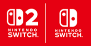 NINTENDO SWITCH 2のロゴとNINTENDO SWITCHのロゴが並んだブランドロゴグラフィック