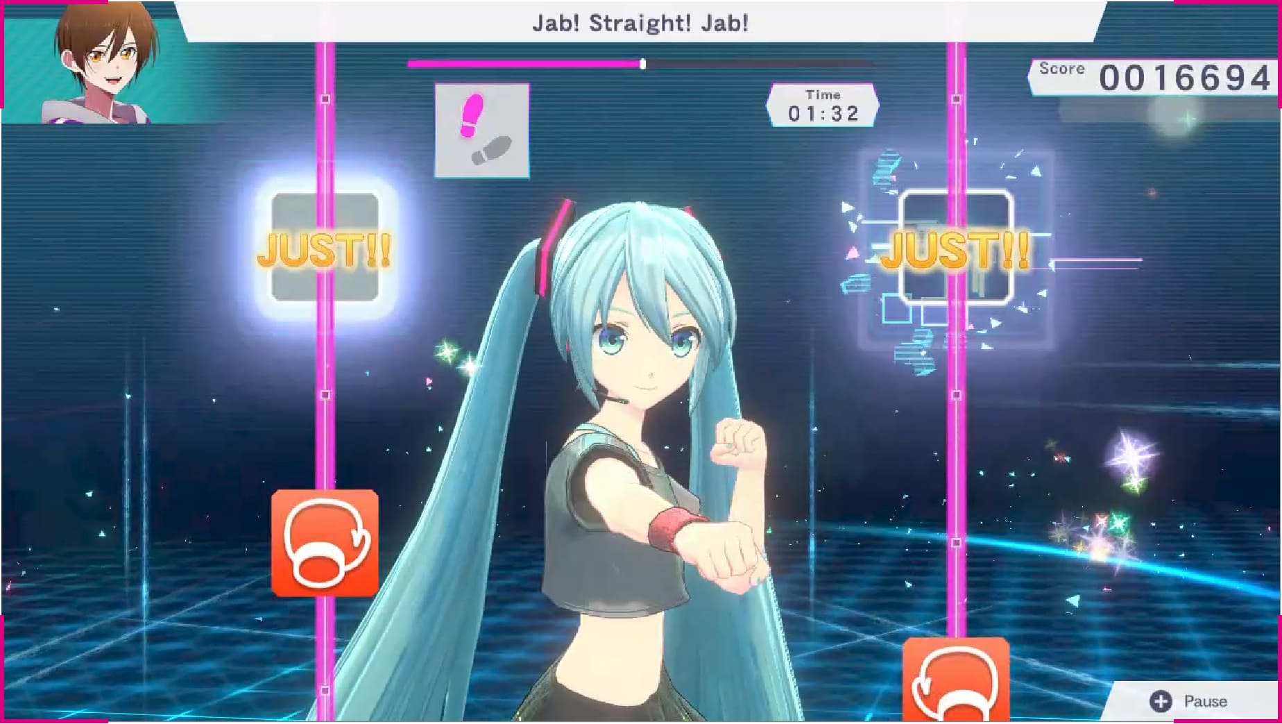 Work out with Miku using classic Fitness Boxing controls in "Exercise with Miku"!