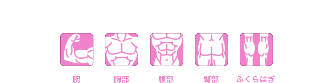 5つの部位を効果的にエクササイズできる！